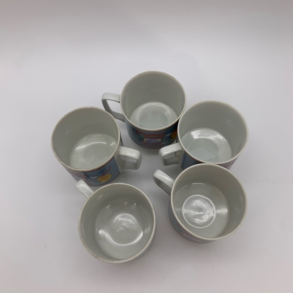Vtg. Retro HTF 6pcs MAXWELL HOUSE 7 Oz Coffee Cups With Original Metal Holder - Picture 9 of 12